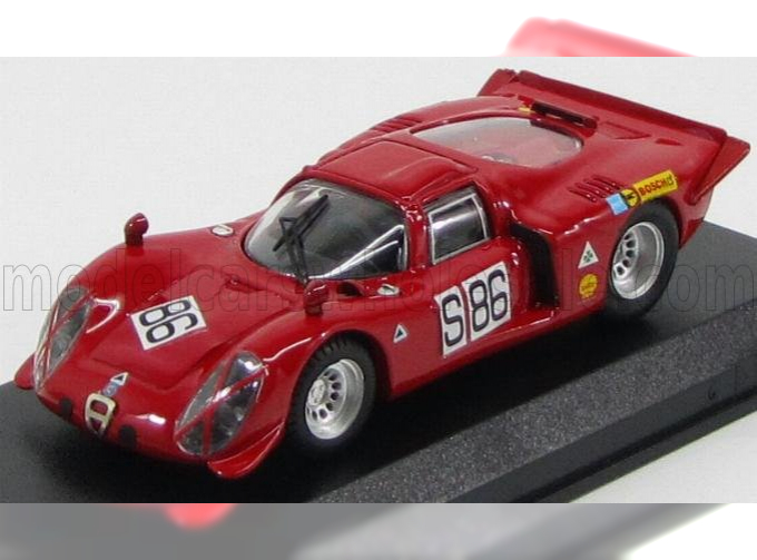 ALFA ROMEO 33.2 Coupe N 86 Nurburgring 1969 Vaccarella - De Adamich, Red