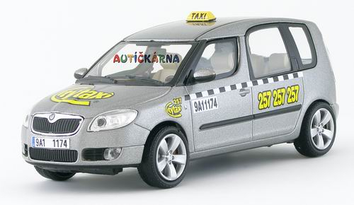 SKODA Roomster Citytaxi Praha (2006), satin gray metallic