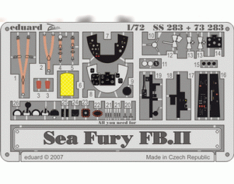 Ss283 Цветное фототравление для Sea Fury Fb. Ii S. A.