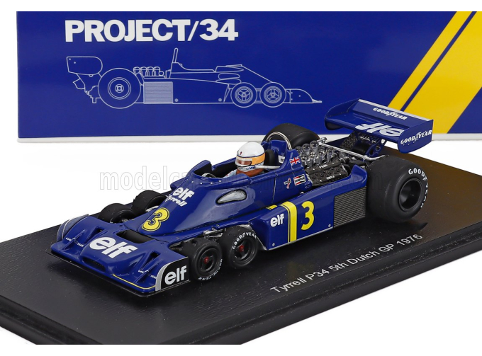 TYRRELL F1 P34 Elf 6-wheels №3 Dutch Gp (1976) Jody Scheckter, Blue Yellow