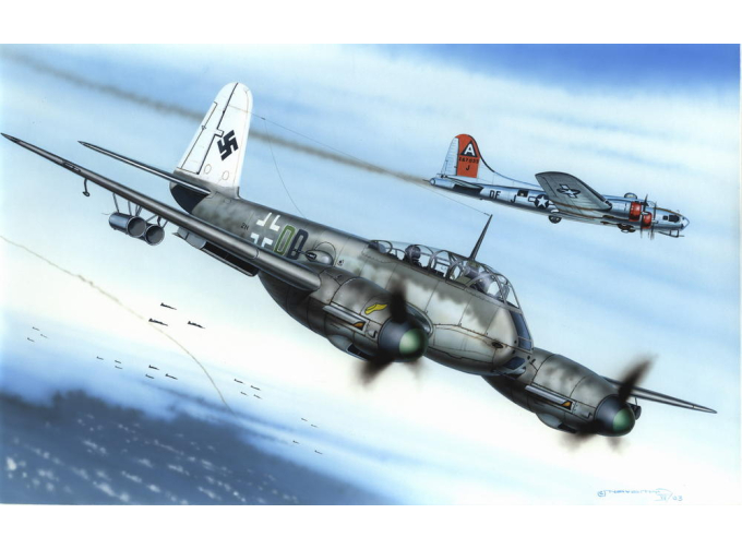 Сборная модель Me-410 Heavy Fighter