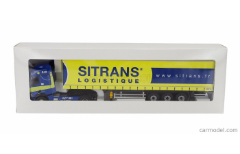 RENAULT T-line E-tech Truck Telonato Sitrans Transports (2023), Blue Yellow