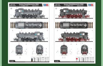 Сборная модель Локомотив German Dampflokomotive BR86