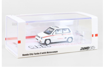 HONDA City Turbo II + Мотоцикл, белый/красный