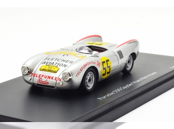 PORSCHE 550 Spyder #55, Carrera Panamericana (1954) Hans Herrmann, silver