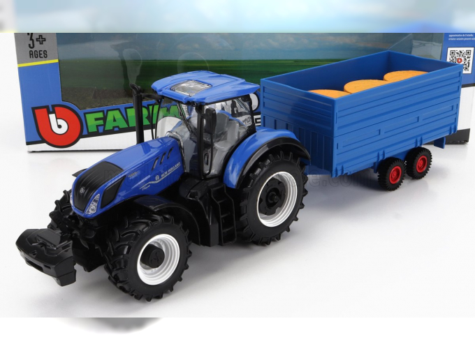 NEW HOLLAND T7.315 Tractor Bale Throw Trasporto Fieno (2018), Blue