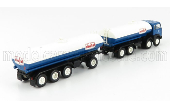 FIAT 690 Millepiedi Tanker Truck Olio Fiat 1960, Blue Black White