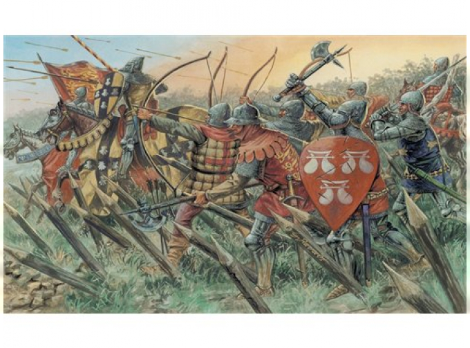 Сборная модель Солдаты ENGLISH KNIGHTS AND ARCHERS (100 YEARS WAR)