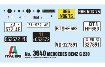 Сборная модель MERCEDES BENZ G230 (1981)