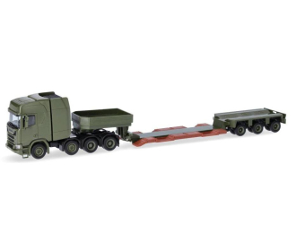 SCANIA CS20 HD Tieflade-Sz "Danish army", khaki
