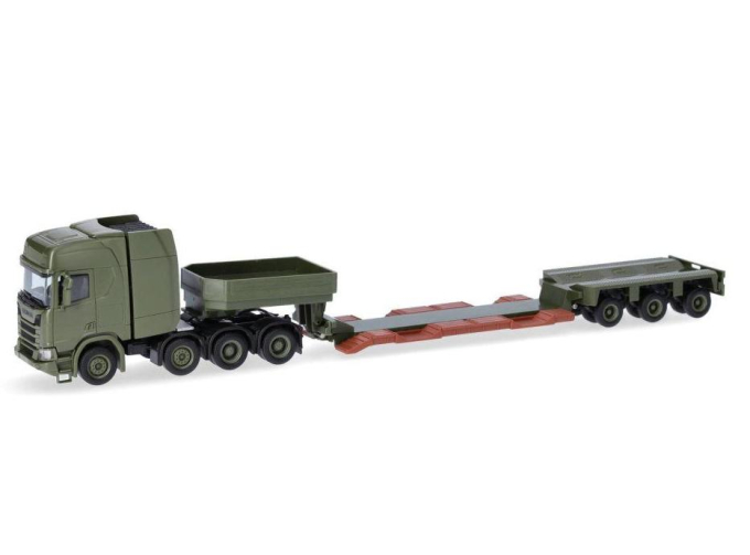 SCANIA CS20 HD Tieflade-Sz "Danish army", khaki