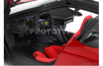 FERRARI F80 2024 - CARBON SILVER RIMS - CON VETRINA - WITH SHOWCASE