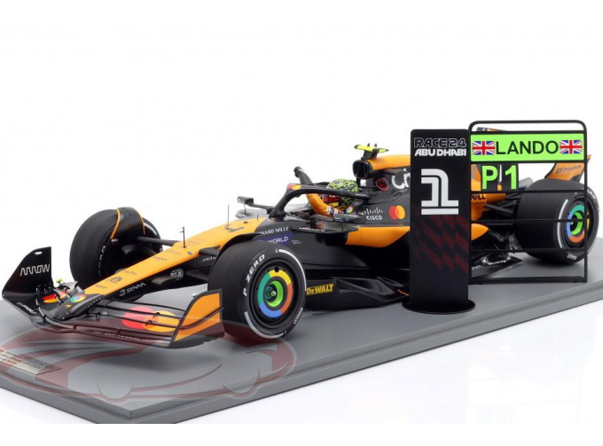 McLAREN MCL38 №1 Pole Position & winner Abu Dhabi GP (Yas Marina) Formula 1 Lando Norris (2024)