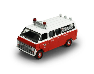 FORD Econoline Ambulance - Los Angeles Fire Department *Fire & Rescue Series 5* (1969), white / red