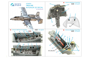 3D Декаль интерьера кабины A-10C (HobbyBoss)