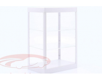 Витрина со светодиодной подсветкой для модели в масштабе 1:18, 1:24, и 1:43, белый