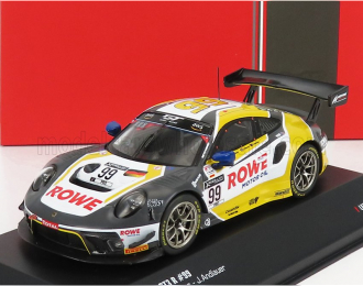 PORSCHE 911 991 4.0l Gt3 Team Rowe Racing N 99 24h Spa (2020) K.Bachler - D.Werner - J.Andlauer, Yellow White Grey