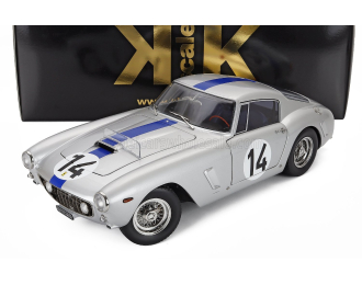 FERRARI 250GT SWB 3.0L V12 Coupe Team Noblet №14 3rd 24h Le Mans (1961) Pierre Noblet - Jean Guichet, silver / blue