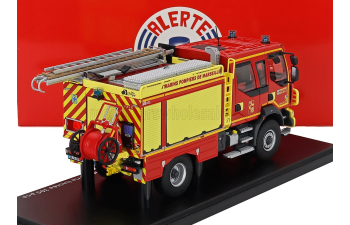 RENAULT D14 Tanker Truck Double Cabine Gallin Ccr Bmpm Marins Sapeurs Pompiers De Marseille 2-assi (2013), Red Yellow