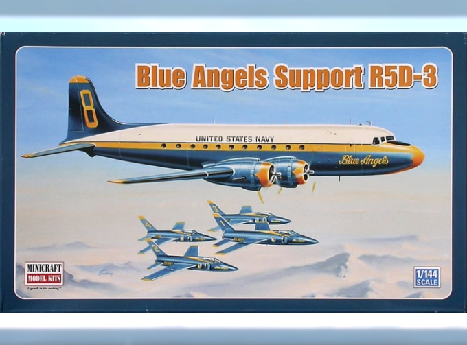 Сборная модель Американский военно-транспортный самолет Douglas R5D "Blue Angel"