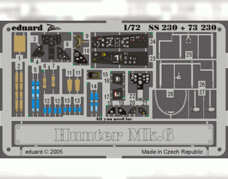 Ss230 Цветное фототравление для Hunter Mk.6