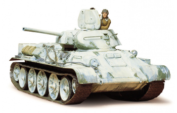 Сборная модель Советский танк T34/76 1942. С двумя фигурами танкистов