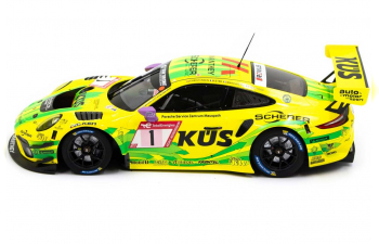 PORSCHE 911 991-2 Gt3 R Team Manthey Racing №1 24h Nurburgring (2022) Kevin Estre - Michael Christensen - Laurens Vanthoor - Frederis Makowiecki, Yellow Green