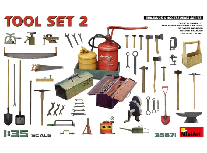 Сборная модель Набор инструментов для гаража/ Set Officina Tool Set 2 Garage