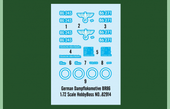 Сборная модель Локомотив German Dampflokomotive BR86