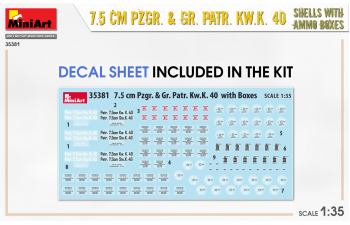Сборная модель Ящики со снарядами для орудия 7.5 cm Pzgr. & Gr. Patr. Kw.K. 40