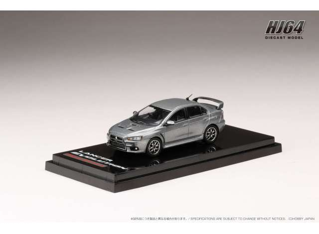 MITSUBISHI Lancer Evolution X Final Edition with engine display model, titanium grey metallic