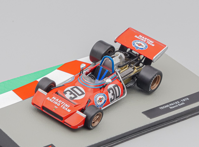 TECNO F1 Pa123 Team Martini Racing N 30 Season (1972) Nanni Galli, Red