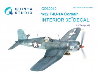 3D Декаль интерьера кабины F4U-1A Corsair (для модели Tamiya)