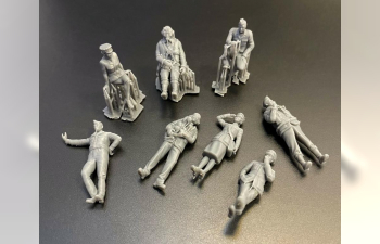 Британские пилоты и аэродромный персонал WWII (10 фигур)