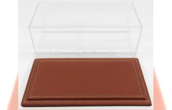 VETRINA DISPLAY BOX Maranello Base In Pelle - Leather Base Cuoio - Lungh.lenght Cm 23 X Largh.width Cm 12 X Alt.height Cm 8.5 (altezza Interna 7.7 Cm ), Plastic Display