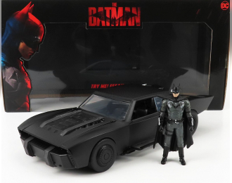 BATMAN Batmobile With Figure 2022 - The Batman Movie, Matt Black