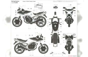 Сборная модель мотоцикл HONDA VT250F (MC08) (1985) (Limited Edition)