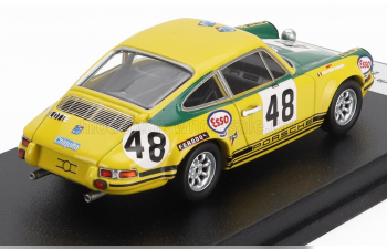 PORSCHE 911 S Coupe Team J.P.Hanrioudn N 48 24h Le Mans (1971) Mario Ilotte - Jean Pierre Hanrioud, Yellow Green