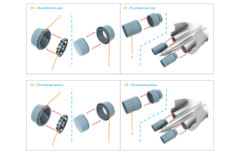 Сопла двигателей Су-30СМ (в форсажном режиме) (Звезда)