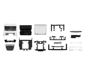 Cabine DAF XF SC E6 o. WLB (2 pcs), white / black