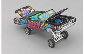 CHEVROLET Impala Convertible LowRider (1964), black & graffiti