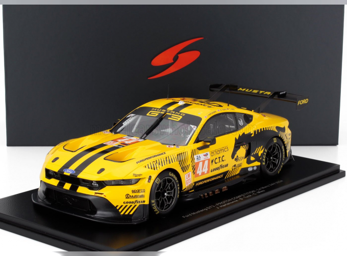 FORD Mustang Gt3 Coyote 5.4l V8 Team Proton Competition №44 24h Le Mans (2024) Christopher Mies - Ben Tuck - John Hartshorne, Yellow Black