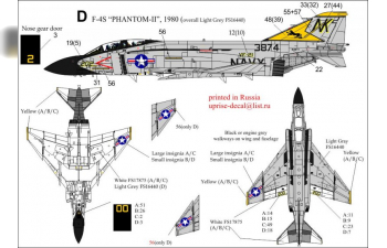 Декаль для F-4J/S Phantom-II VF-21