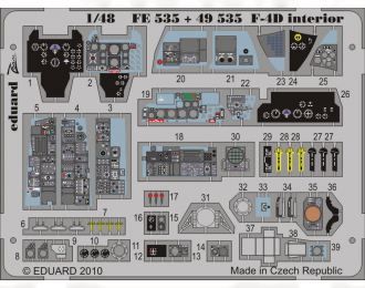 Цветное фототравление для F-4D interior S. A.