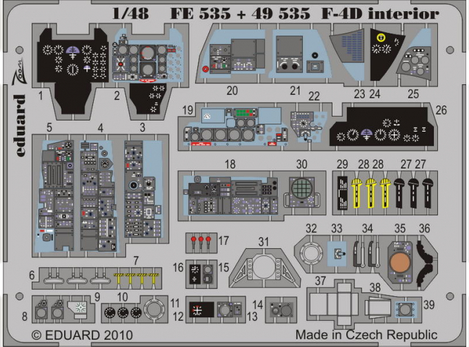 Цветное фототравление для F-4D interior S. A.