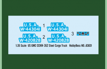 Сборная модель Грузовик US GMC CCKW-352 Steel Cargo Truck