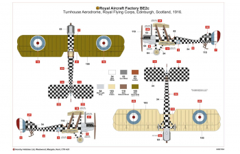 Сборная модель Британский самолет Royal Aircraft Factory BE2c "Scout"