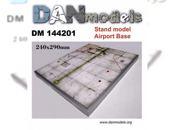 подставка для модели ( тема - бетонка. аэропорт ) размер 240мм*290мм (вес1250грамм)