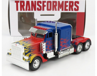 PETERBILT Tractor Truck 1986 - Optimus Prime V - Transformers, Blue Red Yellow