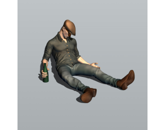 Фигура Дядя Лёня (масштаб 1:24), окрашенная